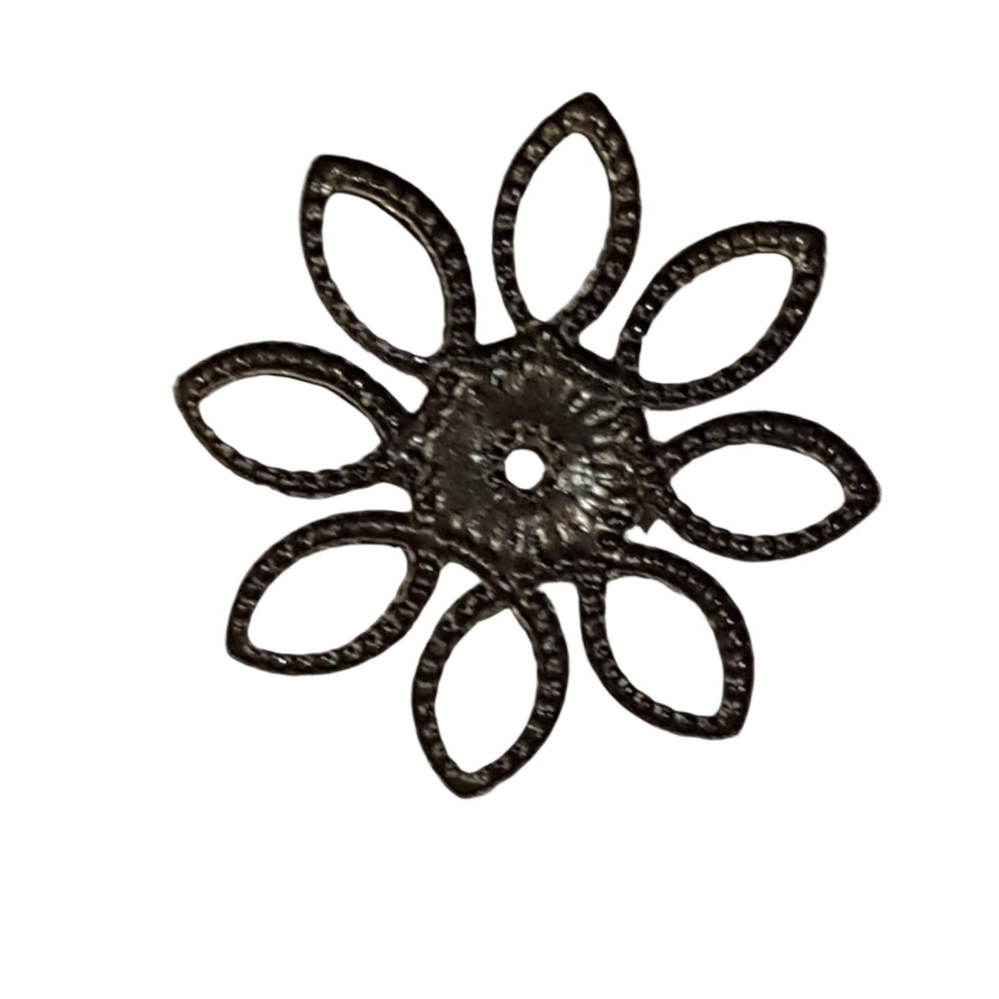 20pc Bronze Flower Filigree Bead Caps