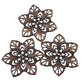 5pc Copper Flower Filigree Stamping