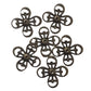 50pc Bronze 4 Petal Bead Caps