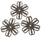 50pc Bronze 6 Petal Bead Caps