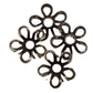50pc Delicate Bronze 5 Petal Bead Caps