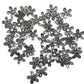50pc Antique Silver 5 Petal Bead Caps