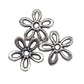 50pc Antique Silver 5 Petal Bead Caps