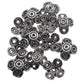 30pc  Large Silver Floral Bead Caps