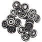 30pc  Large Silver Floral Bead Caps
