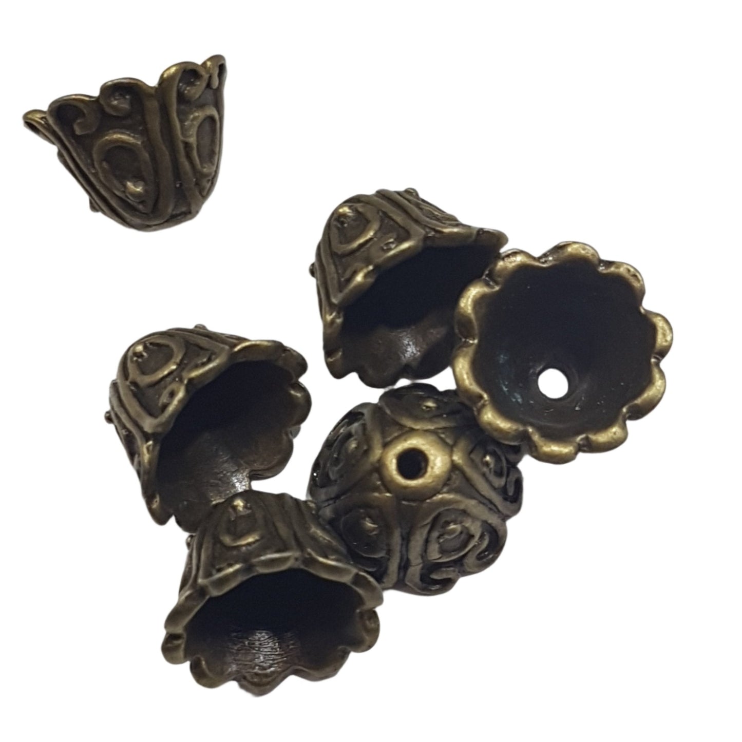 20pc Bronze Acrylic CCB Bead Caps