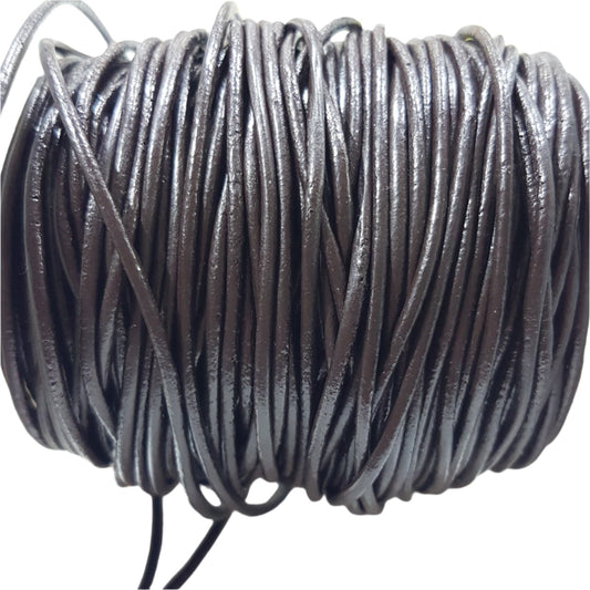 10M 2mm Dark Brown Leather Cord