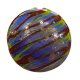 Large Round Blue Lampwork Glass Pendant