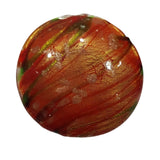 Large Round Red Lampwork Glass Pendant