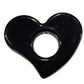Black & Silver Heart Lampwork Glass Pendant