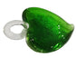 Green Heart Shaped Lampwork Glass Pendant