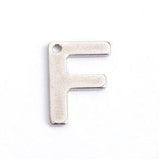 10pc Letter F Stainless Steel Charms