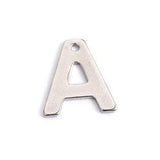 10pc Letter A Stainless Steel Charms