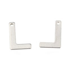10pc Letter L Stainless Steel Charms