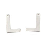 10pc Letter L Stainless Steel Charms