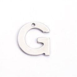 10pc Letter G Stainless Steel Charms