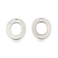 10pc Letter O Stainless Steel Charms