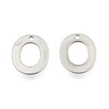 10pc Letter O Stainless Steel Charms