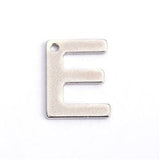 10pc Letter E Stainless Steel Charms