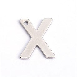 10pc Letter X Stainless Steel Charms