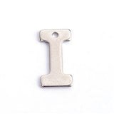 10pc Letter I Stainless Steel Charms