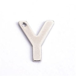 10pc Letter Y Stainless Steel Charms
