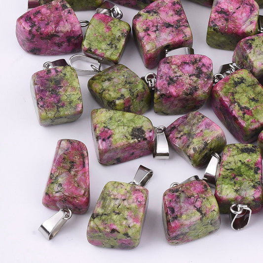 Ruby Fuchsite Nugget Pendant with Bail