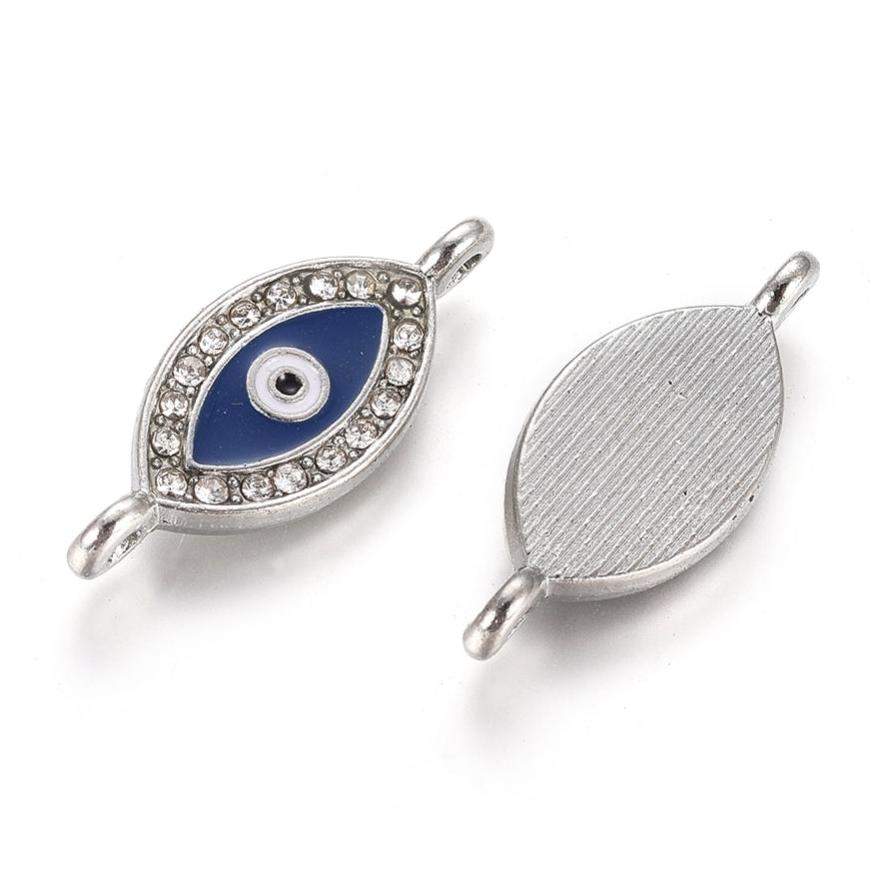 1pc Evil Eye Rhinestone Link Connector