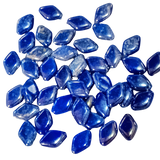 50pc 17mm Blue & White Diamond Beads