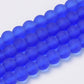 6mm Blue Frosted Glass Beads