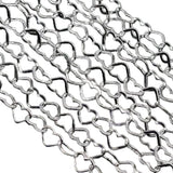 1M Silver Heart Chain