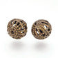 25pc Bronze Filigree Round Beads 8mm