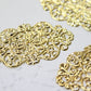 5pc Gold Filigree Stamping