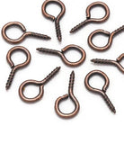 7mm Copper Screw Eye Pins