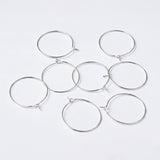 12pc Silver Wine Charm/Earring Hoop Rings
