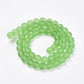 6mm Light Green Frosted Glass Beads