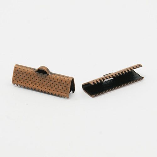 CLEARANCE! 10pc Copper Ribbon End Crimps