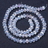 6x5mm Clear Crystal AB Rondelle Beads Approx 89 beads
