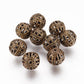 25pc Bronze Filigree Round Beads 8mm