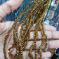 Gold Crystal Rondelles Approx 150 beads