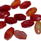 1pc 30mm Faceted Oval Carnelian Bead