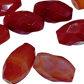 1pc 30mm Faceted Oval Carnelian Bead