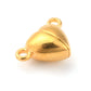 2 Sets Gold Heart Magnetic Clasps
