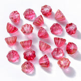 10pc Glittery Pink Lotus Pod Beads