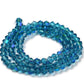 Blue Electroplated Crystal Bicone Beads