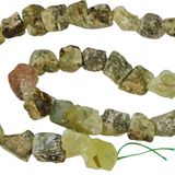 String Of Rough Prehnite Chip Beads