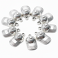 10pc Silver Baseball Hat Charms