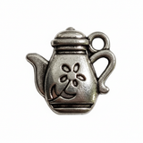 10pc Small Teapot Charm With Flower
