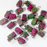 Ruby Zoisite Nugget Pendant with Bail
