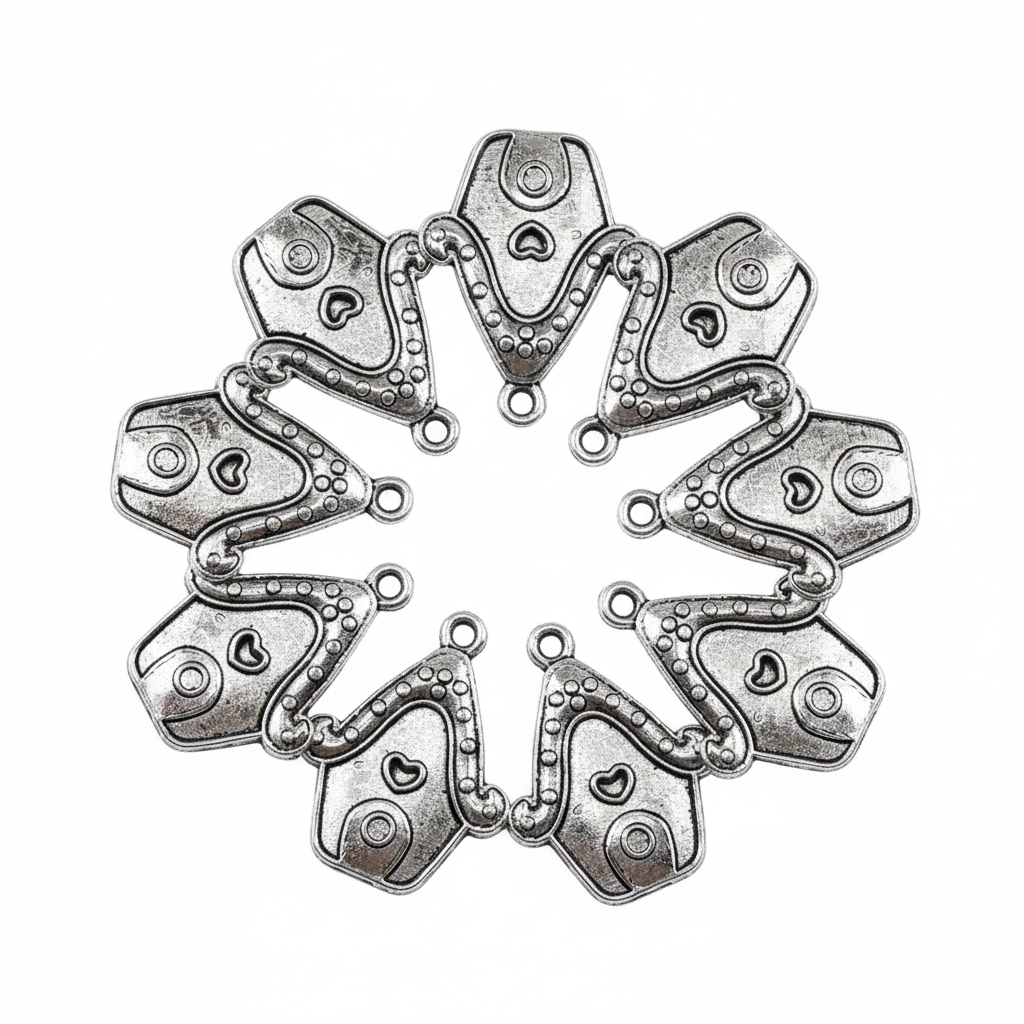 10pc Silver Fairy Door Charms